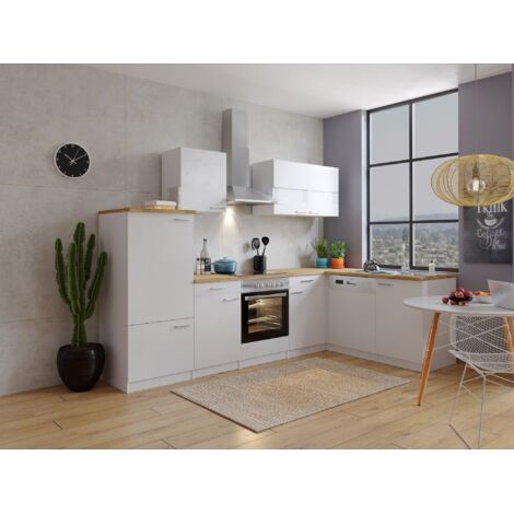 Cucina blocco cucina blocco cucina angolo cottura bianco Malia 280x172 cm Respekta