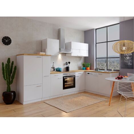 Cucina blocco cucina blocco cucina angolo cottura bianco Malia 310x172 cm Respekta