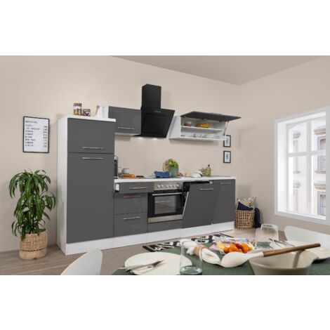 Cucina Blocco Cucina Blocco Cucina Bianco Grigio Amanda 280 cm Respecta Premium