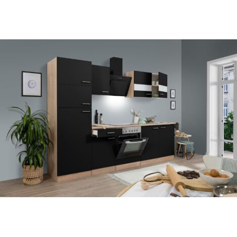 Cucina blocco cucina blocco cucina componibile rovere nero merle 270 cm respekta
