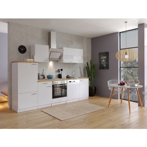 Cucina Blocco cucina Blocco cucina Cucina componibile Bianco Malia 280 cm Respekta