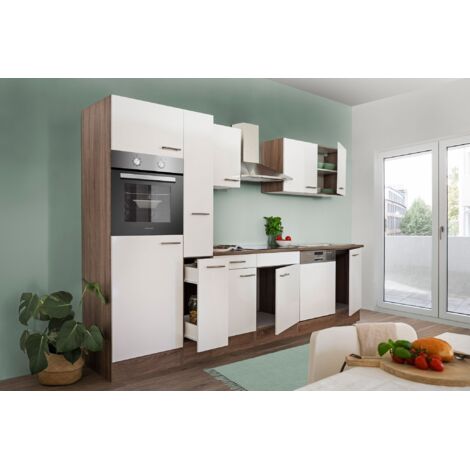 Cucina Blocco cucina Blocco cucina Cucina componibile Rovere York Bianco Oliver 310 cm Respecta