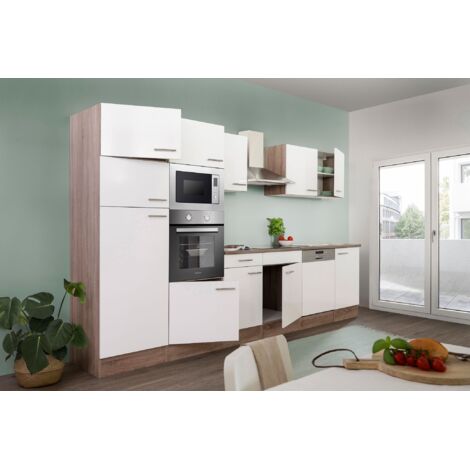 Cucina Blocco cucina Blocco cucina Cucina componibile Rovere York Bianco Oliver 340 cm Respecta