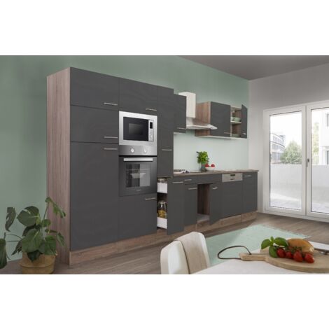 Cucina Blocco cucina Blocco cucina Cucina componibile Rovere York Grigio Oliver 370 cm Respecta