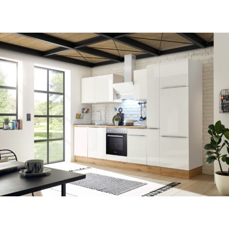 Cucina Blocco Cucina Blocco Cucina Marleen Premium 310 cm Bianco Artigianale Rovere Respecta