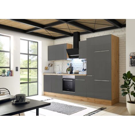 Cucina Blocco cucina Blocco cucina Marleen Premium 310 cm Rovere grigio artigianale Respekta