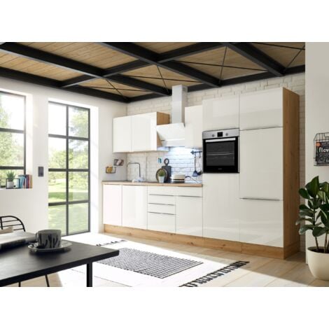 Cucina Blocco Cucina Blocco Cucina Marleen Premium 340 cm Bianco Artigianale Rovere Respecta