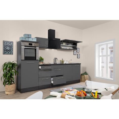 Cucina blocco cucina blocco cucina rovere grigio Amanda 270 cm Respecta Premium