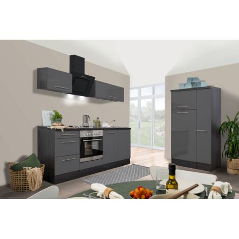 Cucina Blocco cucina Blocco cucina Rovere grigio Amanda 300 cm Respekta Premium