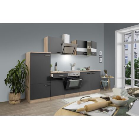 Cucina blocco cucina blocco cucina rovere grigio merle 270 cm Respecta