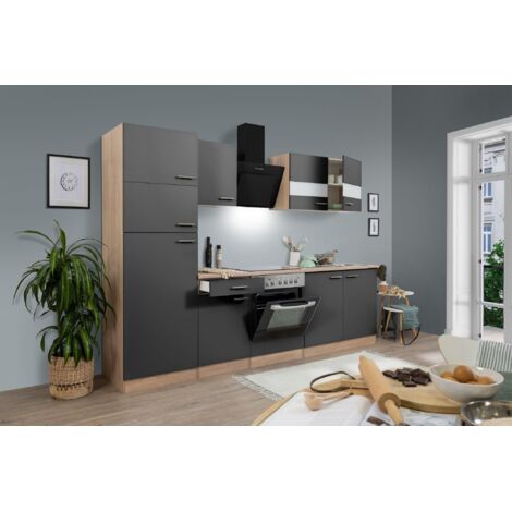 Cucina blocco cucina blocco cucina rovere grigio merle 270 cm Respecta