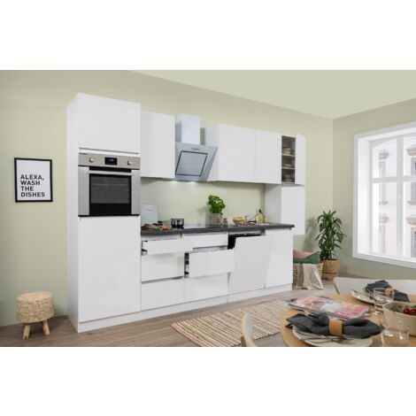 Cucina blocco cucina senza maniglie bianco Lorena 330 cm Respekta