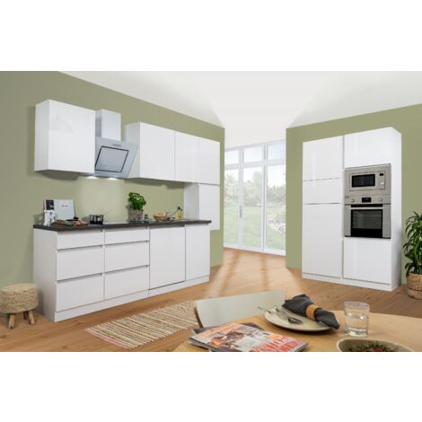 Cucina blocco cucina senza maniglie bianco Lorena 395 cm Respekta