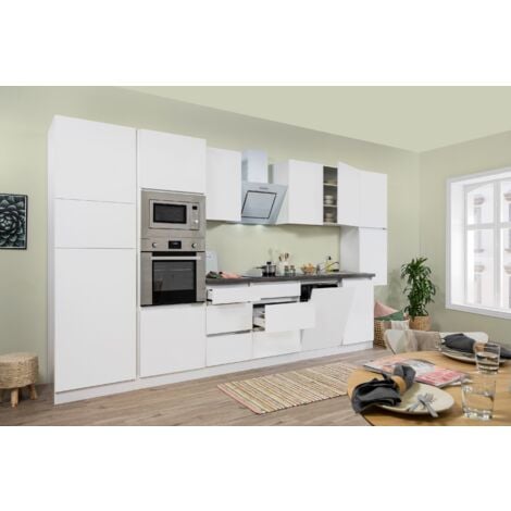 Cucina blocco cucina senza maniglie bianco Lorena 395 cm Respekta