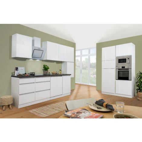 Cucina blocco cucina senza maniglie bianco Lorena 395 cm Respekta