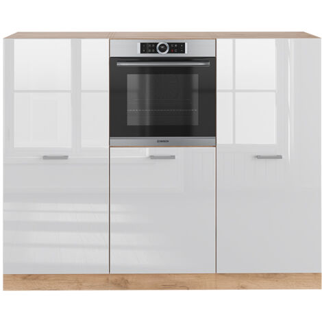 Cucina angolare „Fame-Line“ 257x347cm Bianco/Antracite stile cottage Vicco