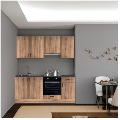 Cucina completa di elettrodomestici Taurus195 colore rovere