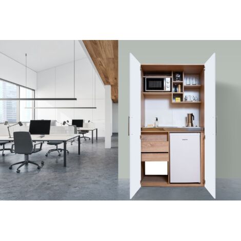 Cucina Cucina da ufficio Minicucina Cucina singola Rovere bianco Peter 104 cm Respecta