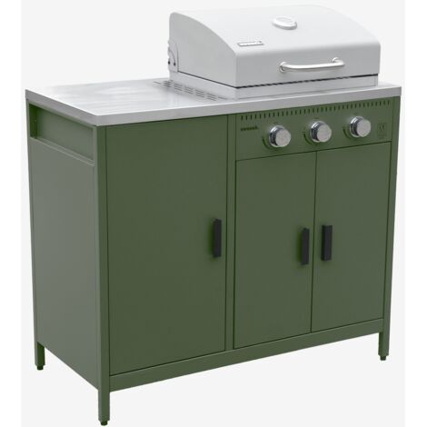 Cucina da esterno con barbecue a gas a 3 bruciatori, 1 modulo