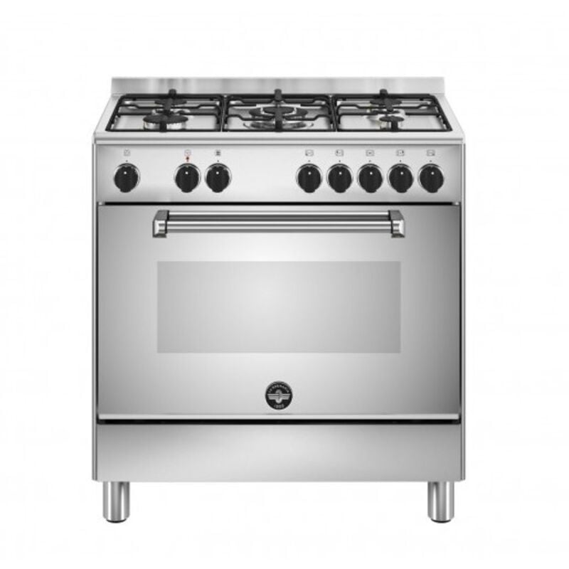 LA GERMANIA AMN855EXV/24 CUCINA 80x50 5 FUOCHI A GAS FORNO ELETTRICO CON GRILL CLASSE A - INOX