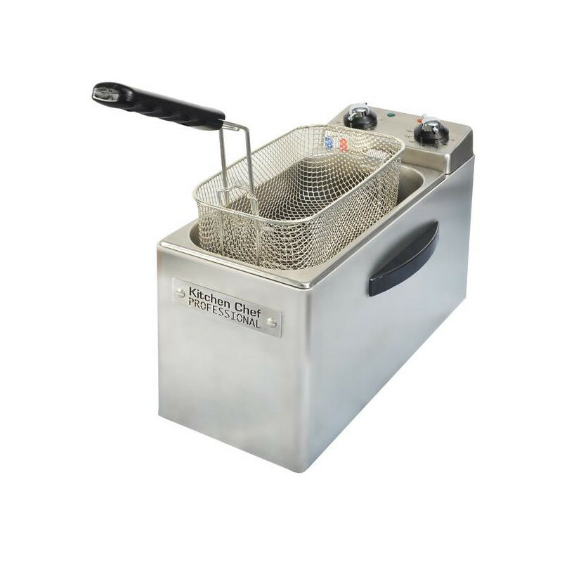 Image of Friggitrice professionale 4l 2500w inox - kcfr4l - kitchen chef