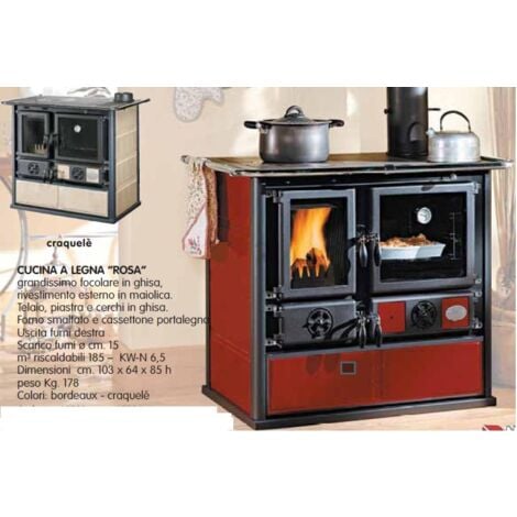 CUCINA LEGNA 8.8 KW ROSA 5.0 VST NORDICA