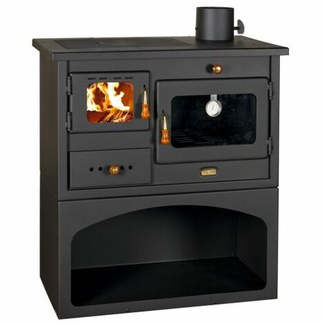 CUCINA LEGNA CARBONE C/FORNO 10KW PRITY MIA NERO