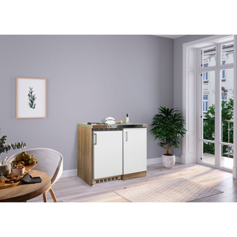 Cucina Mini Cucina Cucina Singola Angolo Cottura Dispensa Rovere Bi...