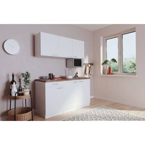 Cucina mini cucina cucina singola Luis 150 cm da incasso bianco senza frigorifero Respecta
