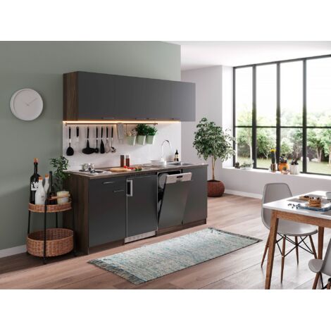 Cucina Modulo cucina cucina singola rovere York Grey Oliver 195 cm Respecta