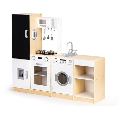 VIKING CHOICE Cucina per bambini - cucina giocattolo - legno - 127x29,5x106 cm - bianco