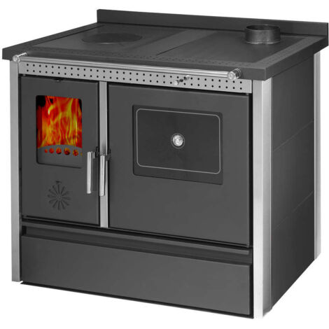 CUCINE STUFA A LEGNA K-LINE EXCLUSIVE INOX ANTRACITE -POTENZA 11,91 Kw