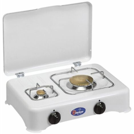 CUCININO FORNELLO A GAS 2 FUOCHI GRANDE PICCOLO 41CM X 29 PARKER GPL