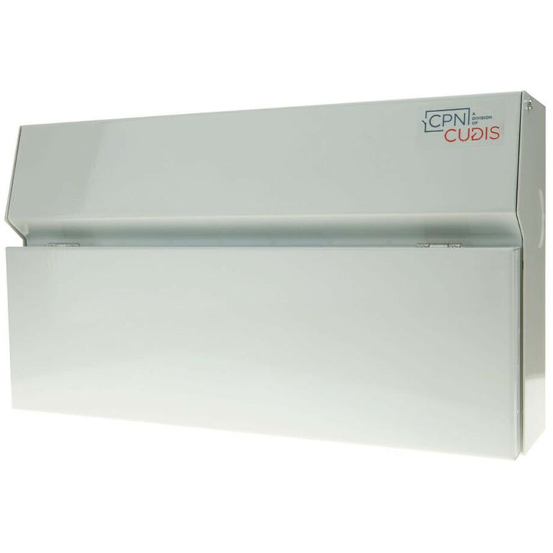 18 Way Lumo Metal Consumer Unit with Busbar without Incomer - White - Cudis