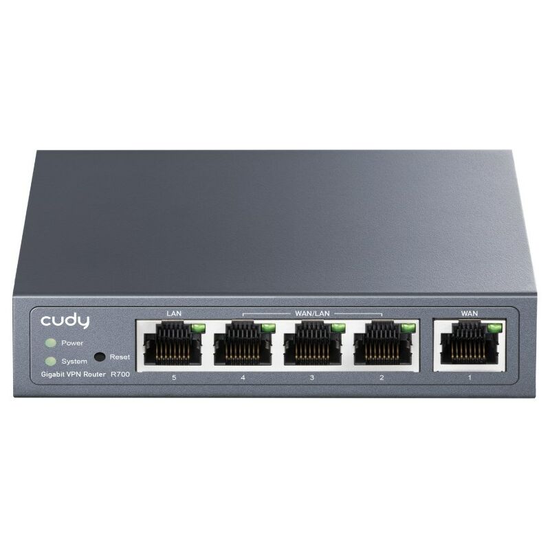 Cudy Gigabit Multi-WAN vpn Router routeur filaire Fast Ethernet, Gigabit Ethernet Gris - Black