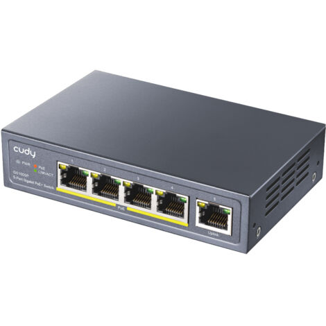 Cudy GS1005P switch di rete Gigabit Ethernet (10/100/1000) Supporto Power over Ethernet (PoE) Grigio