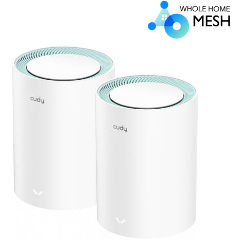 Cudy M1300 2-PACK Mesh-WLAN-System Dual-Band (2,4 GHz/5 GHz) Wi-Fi 5 (802.11ac) Weiß 1 Intern