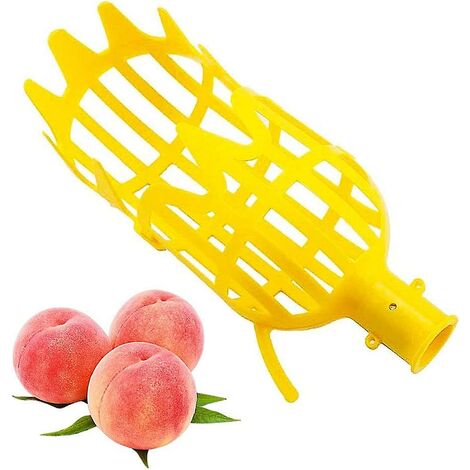 Cueilleur de fruits en plastique à haute altitude pour la cueillette des fruits jaune (jaune)