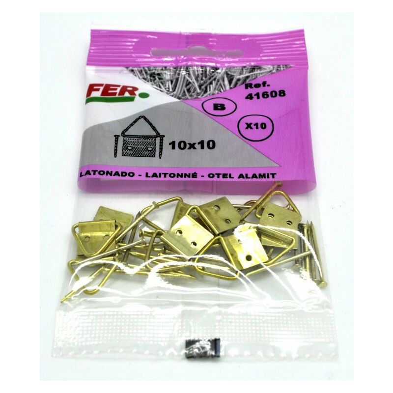 

Cuelgacuadros Latonado 10X10 Blister