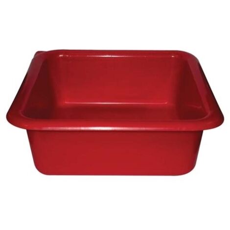 Cuenca Cuadrada 24cm 3l Rojo - Aluminio y Plástico