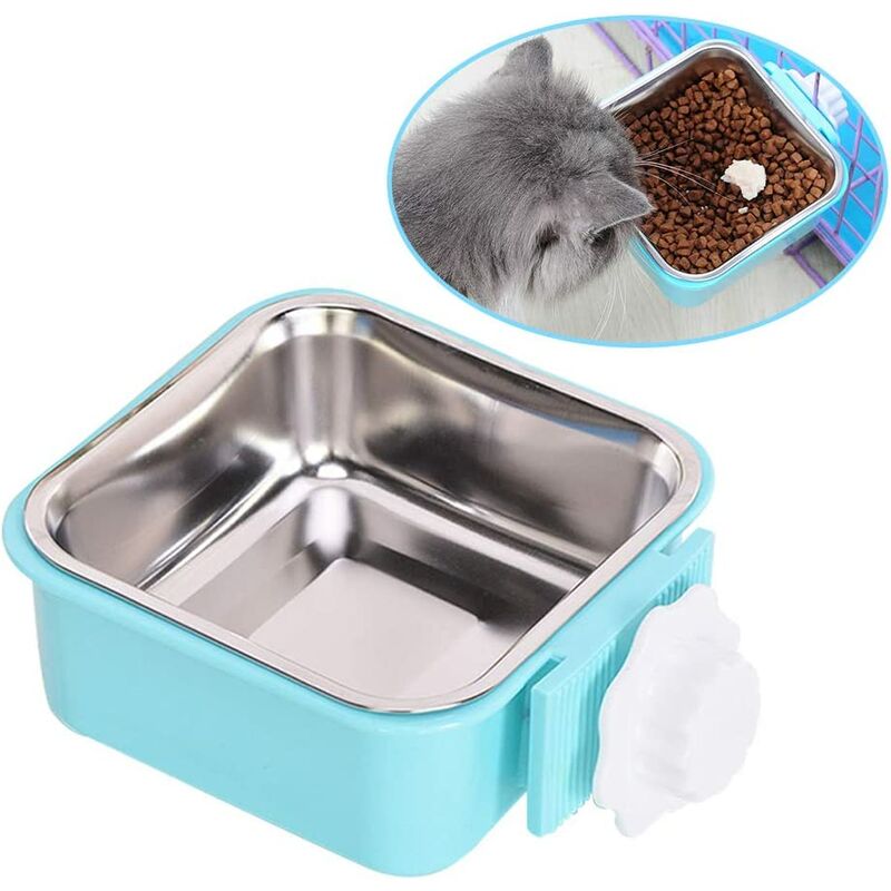 

Cuenco colgante para mascotas, cuenco colgante extraíble de acero inoxidable, cuenco de agua para comida para gatos, suministros para mascotas de