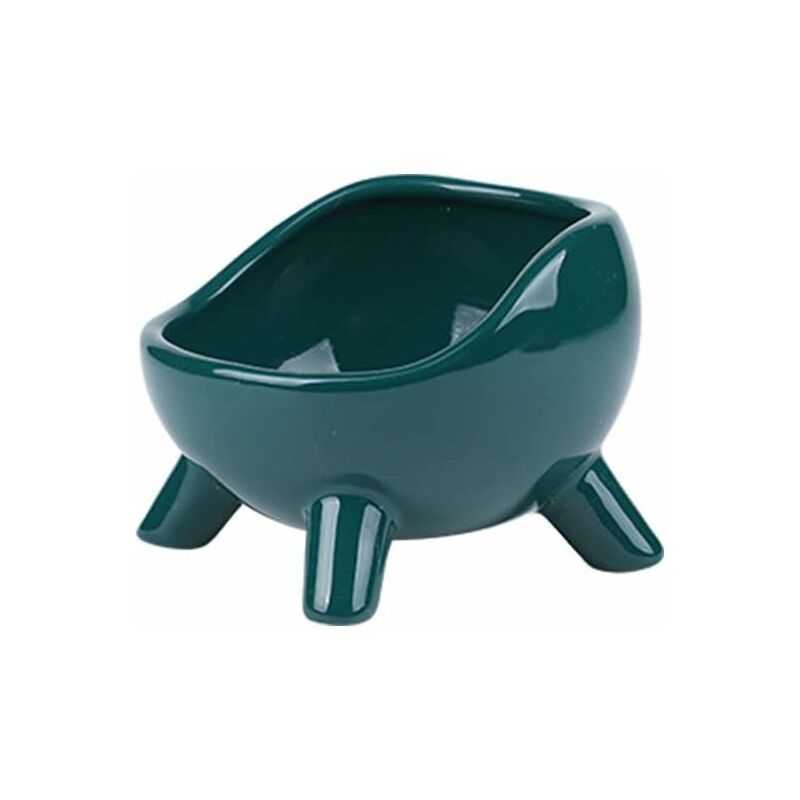 

Cuenco de cerámica para gatos con 4 patas fijas, cuenco para gatos elevado e inclinado, cuenco anti-vómitos para gatos, cuenco de agua anti derrames