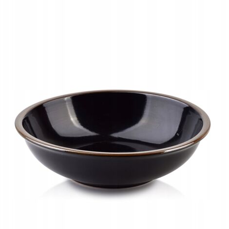 Cuenco de porcelana Affek Design BASIC 500 ml negro/dorado