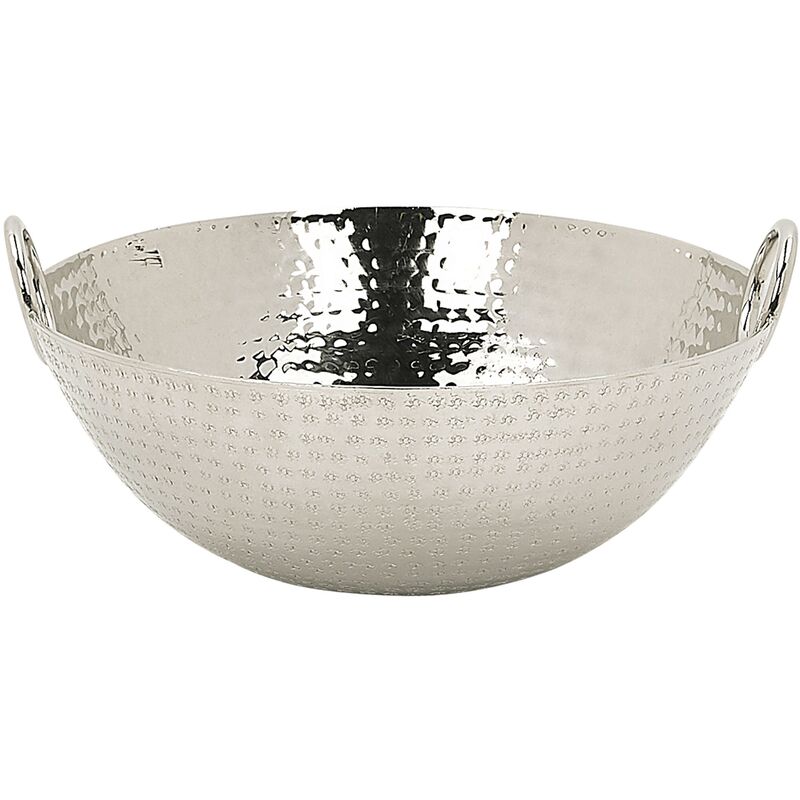 

Cuenco decorativo de metal plateado SHIBAH