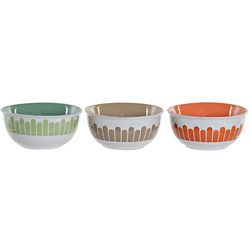 

Cuenco DKD Home Decor Gres (3 pcs) (540 ml) (13.8 x 13.8 x 6.5 cm)