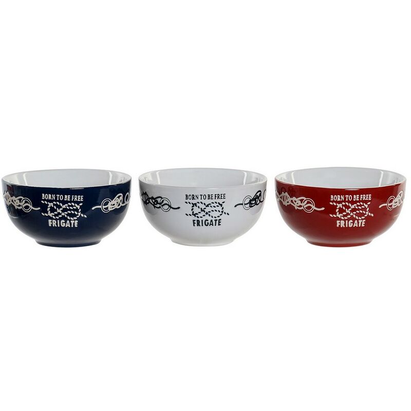 

Cuenco DKD Home Decor Gres Mediterráneo (3 pcs) (13 x 13 x 6.5 cm)