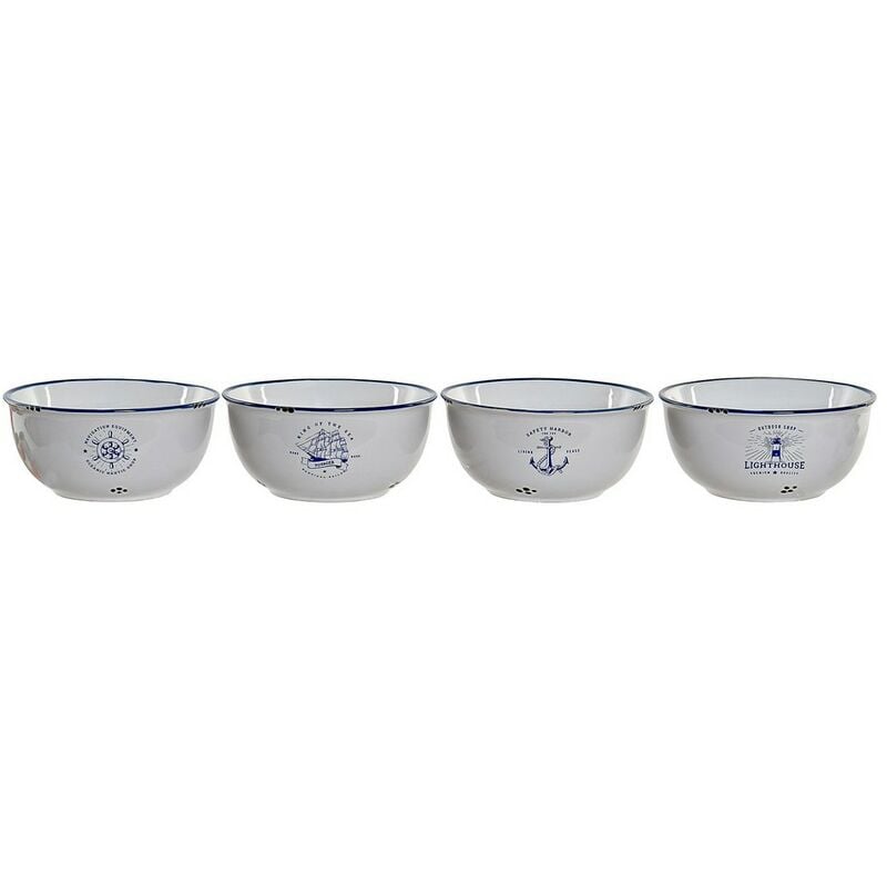 

Cuenco DKD Home Decor Gres Mediterráneo (4 pcs) (540 ml) (14 x 14 x 6.5 cm)