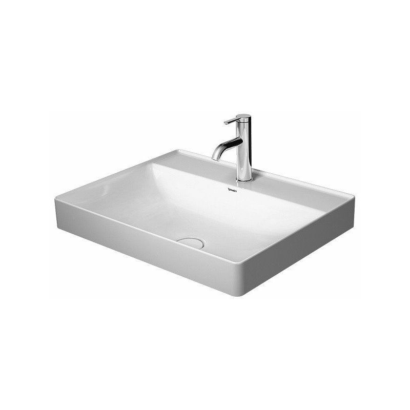 

Lavabo sobre encimera DURASQURight sin rebosadero m orificio B 600x470mm 3 orificios we
