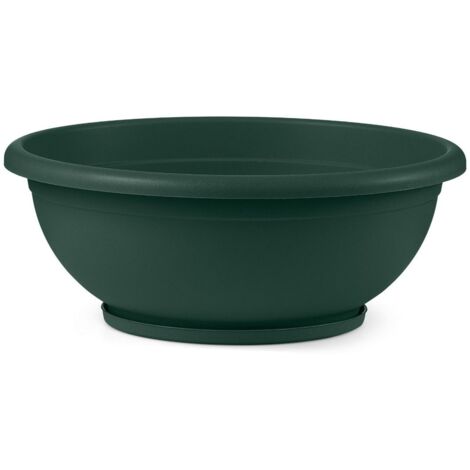 Cuenco Naxos con platillo entrelazado  Verde oscuro - 80 cm