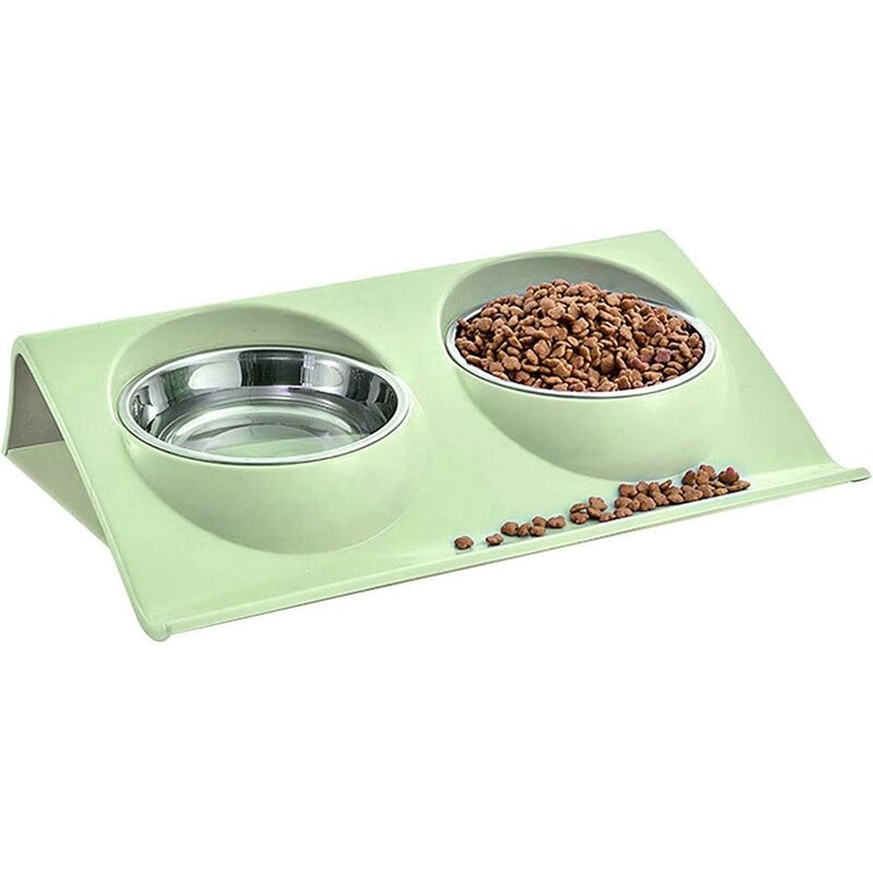 

Cuenco para gatos, cuenco de comida para gatos, cuenco doble, cuenco para gatos inclinable, cuenco para gatos antideslizante antideslizante, comida
